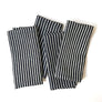 Navy Blue Stripe Linen Napkins (Set of 4)