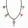 Collage Necklace: Black & Gold (10-14)