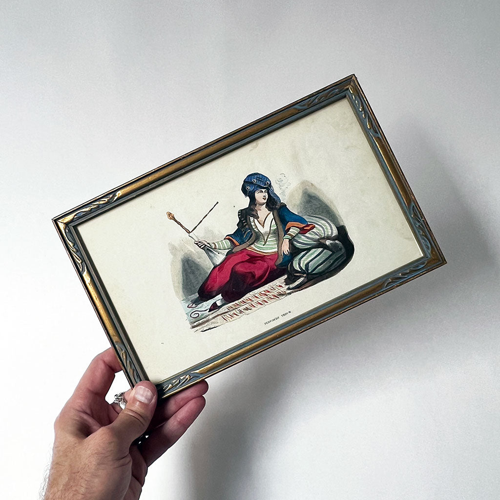 Persian Woman in Repose Original Hand-Colored Dutch Engraving in Vinta –  PATCH NYC
