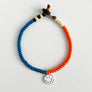 Happy Face Beaded Bracelet (Orange & Blue)