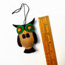 Stitched and Beaded Felt Owl with Bow Tie Ornament