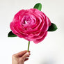Paper Pink Camellia Stem by The Green Vase