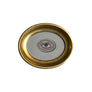 Don Carney Lover's Eye with Pearl Beads Art Print in Gold Oval Frame