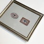 Don Carney Lover's Eyes with Coral & Pearl Beads Art Print in Silver Frame