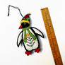 Stitched and Beaded Felt Penguin Ornament