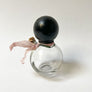 Vintage Glass & Wood Flapper Perfume Bottle Made in France