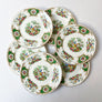 Vintage Decorated Ceramic Dessert Plates by EB Foley Made in England (Set of 6)