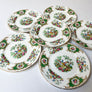 Vintage Decorated Ceramic Dessert Plates by EB Foley Made in England (Set of 6)
