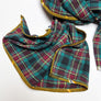 Teal, Red, Yellow, Black Plaid Flannel Scarf