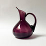 Vintage Midcentury Deep Plum Glass Pitcher