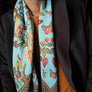 PATCH NYC Poet's Garden Blue Silk Scarf