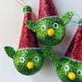PATCH NYC Green Elf with a Party Hat Paper Mache Ornament