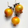Orange Pomegranate Glass Ornament