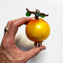 Orange Pomegranate Glass Ornament