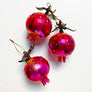 Pink Pomegranate with Gems Glass Ornament