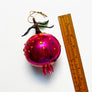 Pink Pomegranate with Gems Glass Ornament