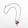 Collage Necklace: Purple & White (skeleton key)