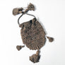 Vintage Macrame Drawstring Pouch Purse with Tassels