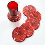 PATCH NYC Red Camellia Coaster Set