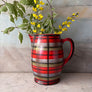 Vintage Erphila Highland Plaid Pitcher Made in Czechoslovakia