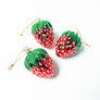 Jumbo Red Strawberry Glass Ornament
