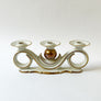 Vintage Porcelain Triple Candle Holder Made in Bavaria