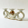 Vintage Porcelain Triple Candle Holder Made in Bavaria