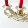 Vintage Porcelain Triple Candle Holder Made in Bavaria