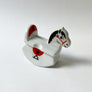 Vintage Rocking Horse Porcelain Coin Bank