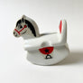 Vintage Rocking Horse Porcelain Coin Bank