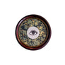 Don Carney Brown Left Eye - Art Print with Marble Border in Vintage Round Frame