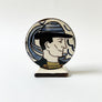 Vintage Quimper Ceramic Vase with a Boat & Man Made in France