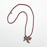 Collage Necklace: Brown (silver horn)