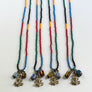 Color Block Beaded Necklace with Rustic Anchor Charm