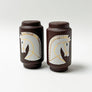 Waylande Gregory Salt & Pepper Shakers with White Horses on Matte Brown (set of 2)