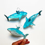 Aqua Blue Shark Glass Ornament