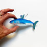 Navy Blue Shark Glass Ornament