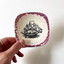 Vintage Small Dish with a Ship Made in England by Gray's Pottery