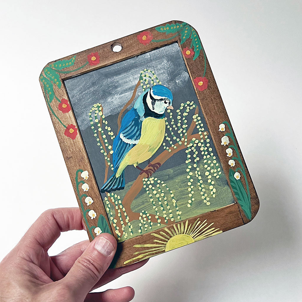 Nathalie Lété: Blue & Yellow Bird, Original Painting – PATCH NYC