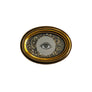 Don Carney Brown Right Eye - Art Print with Marble Border in Vintage Oval Frame