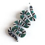 Beaded Striped Snake Embroidered Pin by Trovelore