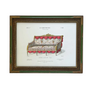Canapé Louis XVI Drapé (Draped Louis XVI Sofa) Original Hand-Colored French Engraving in Vintage Frame