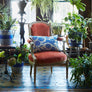 PATCH NYC Hawthorn Garden in Cornflower Blue Decorative Pillow