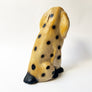 Vintage Chalkware Seated Spotted Dog Figurine Bank