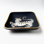 Waylande Gregory Square Dish with Tiger Matte Black