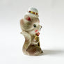 Vintage Squirrel with Bowler Hat & Cane Ceramic Vase Made in Japan