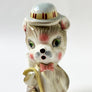 Vintage Squirrel with Bowler Hat & Cane Ceramic Vase Made in Japan