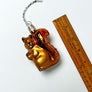 Forest Squirrel with Acorn Glass Ornament