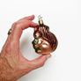 Squirrel with Nuts Glass Ornament