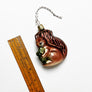Squirrel with Nuts Glass Ornament